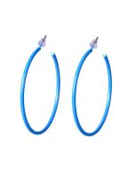 Blue Hoop Earrings