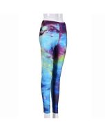 Festival Outfits - Shiny Holographic Red Leggings Mermaid Print