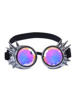 Steampunk goggles with kaleidoscope lenses. These steampunk goggles festival wear accessories for funky festival outfit.  Pretty little thing.