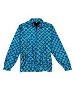 Turquoise shiny holographic bomber jacket with mermaid scale.  Shiny holographic bomber jackets make a great festival jacket for your funky festival outfit.  Pretty little thing.