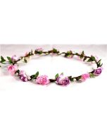 Pink and lilac flower garland flower crown.  These flower garlands can be used as a floral headdress at a wedding or as a festival wear accessory to your festival outfit.  Pretty little thing.