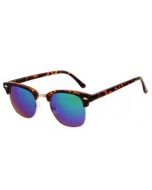 Tortoiseshell Clubmaster inspired sunglasses with blue mirrored lenses.  These tortoiseshell clubmaster style sunglasses make a great festival wear accessory to your funky festival outfit. Pretty little thing.