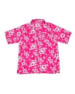 Pink floral Hawaiian shirt with hibiscus flower.  These pink floral Hawaiian shirts are cool and comfortable for festival outfits and holidays.  Sizes Small to 3XL available.   Pretty little thing.