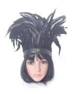 Black feather headdress.  These black feather headdresses or headbands make excellent festival wear accessories to your festival outfit.  Pretty little thing.