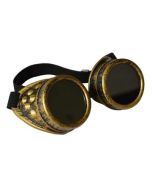 Antique brass steampunk goggles.  These steampunk goggles make a great festival wear accessory to your funky festival outfit. Pretty little thing