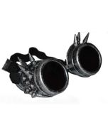 Antique silver steampunk goggles.  Steampunk goggles make a great festival wear accessory to your funky festival outfit.  Pretty little thing.