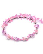 Pink and lilac flower garland.. Flower garlands floral headdress at a wedding or as a festival wear accessory to your festival outfit.  Pretty little thing.