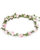 Pink flower garland flower crown.  Floral headdress at a wedding or festival wear accessory to your festival outfit.   Pretty little thing.