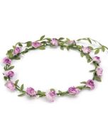 Lilac flower garland flower crown.  Lilac flower crowns can be a floral headdress at a wedding or as festival wear accessory festival outfit.  Pretty little thing.