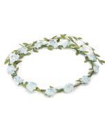 Baby blue flower garland flower crown.   Floral headdress for a wedding or a festival wear accessory to your festival outfit.  Pretty little thing.