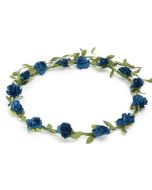 Dark blue flower garland flower crown.  These flower garlands can be used as a floral headdress at a wedding or a festival wear accessory to a festival outfit.   Pretty little thing.