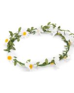 Large daisy flower garland flower crown.  These daisy flower garlands can be used as a floral headdress at a wedding or as a festival wear accessory to your festival outfit.   Pretty little thing.