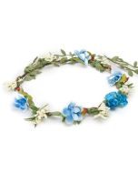 Bushy turquoise flower garland flower crown.   These flower garlands can be used at a wedding or as a festival wear accessory to your festival outfit.  Pretty little thing.