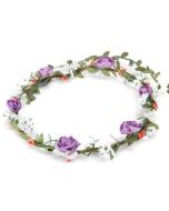 Bushy Lilac Flower Garland Flower Crown.  These flower garlands can be worn as a floral headdress at a wedding or as a festival wear accessory to your festival outfit.  Pretty little thing.