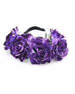 Large purple flower crown flower garland.  These floral headdresses can be used at a wedding or as a festival wear accessory to your festival outfit.  Pretty little thing.