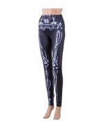 Skeleton print leggings in size 10.  These scary Halloween skeleton print leggings are great fancy dress for Halloween or festival wear for your festival outfit.  Pretty little thing.