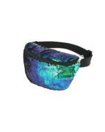 Green reversible sequin bum bag with adjustable straps and back pocket.  These sequin bumbags have matching sequin jackets available.  Great festival wear for your funky festival outfit.  Pretty little thing.