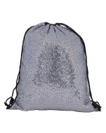 Silver sequin drawstring bag.  Great PE bag for school or funky festival bag for your festival outfit.  Foldable drawstring bag. Pretty little thing.