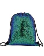 Green sequin drawstring bag.  These foldable PE bags also make great festival bags to compliment your funky festival outfit.  Pretty little thing.