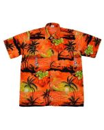 Hawaiian shirt with orange yacht.   These retro Hawaiian print shirts are cool and comfortable.    These Hawaiian shirts also make a great festival wear accessory to your funky festival outfit. Pretty little thing.