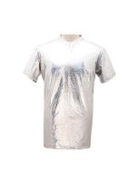 Silver holographic T shirt for men.  These shiny metallic silver holographic t shirts make great festival wear for your funky festival outfit.  Pretty little thing.  