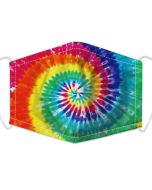 3 layer cotton face mask with tie die design