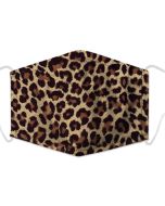 3 layer cotton leopard print face mask