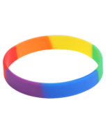 Gay Pride Rainbow Silicone Bracelet LGBTQ+ Accessories