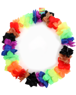 Large 8 Colour Gay Pride Hawaiian Lei with 10cm Petals LGBTQ+ Lei