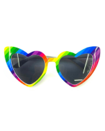 Rainbow Gay Pride Heart Shaped Sunglasses LGBTQ+ Sunglasses