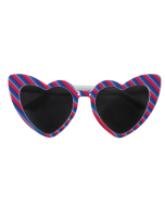 Bisexual Pride HEart Shaped Sunglasses LGBTQ+ Sunglasses