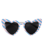 Transgender Pride Heart Shaped Sunglasses LGBTQ+ Sunglasses