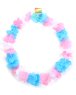 Transgender Pride LGBTQ+ Hawaiian Leis for Gay Pride Festivals and parties.  Colours available include transgender pride Hawaiian leis, bisexual pride Hawaiian leis, lesban, non binary pride,  pansexual pride Hawaiian leis, and more.