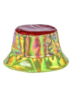 shiny bucket hat rasta colours sun hat rain hat festival wear 