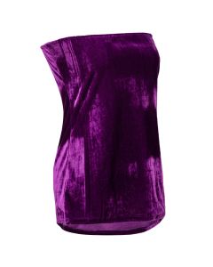 Purple Velvet Strapless Top  This purple velvet strapless top makes great festival wear for your funky festival outfit.   Pretty little thing.  Purple velvet strapless top.