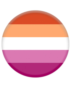 Lesbian Pride 2.5cm Pin Badge Gay Pride LGBTQ+ Badge