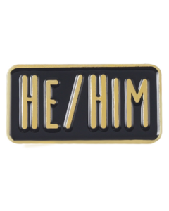 He / Him Pronoun Badge LGBTQ+ Badges and Accessories.