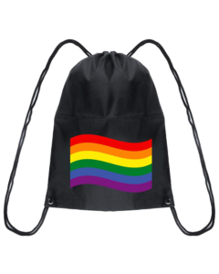 Gay Pride Drawstring Bag With Rainbow Gay Pride Flag Print