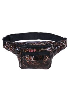 Shiny holographic bum bag with snake print design, adjustable strap and pockets.  These snake print bumbags make great festival wear for your funky festival outfit.  Pretty little thing.