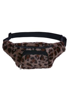 Faux fur leopard print bum bag with adjustable straps.  These fluffy bumbags have matching leopard print bucket hats available.  Great festival wear for your funky festival outfit.  Pretty little thing.