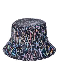 shiny snake print bucket hat sun hat rain hat. pretty little thing