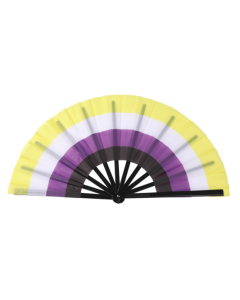 Non Binary Pride Extra Large Cracking Fan 33cm LGBTQ+ Fan