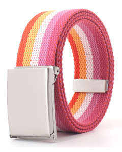 Lesbian Pride Webbing Belt High Quality LGBTQ+ Belt