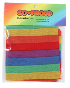 Rainbow Gay Pride Bandana 50cm x 50cm LGBTQ+ Bandanas