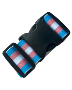 Transgender pride heavy duty luggage strap.  Your gay pride holiday essential.. Also available lesbian pride luggage straps, transgender pride luggage straps and pansexual.