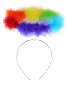 Rainbow Gay Pride Fluffy Halo Headband.  LGBTQ+ Accessories.