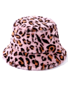 Pink Leopard print faux fur soft, warm and fluffy bucket hat or festival hat.  Nice warm festival hat for those chilli festival evenings.  Many colours of fluffy bucket hats available as well as matching bags