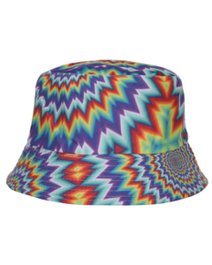 Psychedelic Multicoloured Festival Hat Bucket Hat Rave Hat Sun Hat