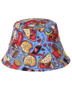 Junk Food Print Festival Bucket Hat Rave Hat Sun Hat