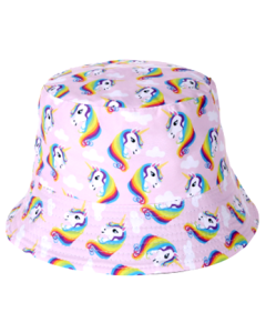 Kids Rainbow and Unicorn Printed Sun Hat Festival Hat Holiday Hat